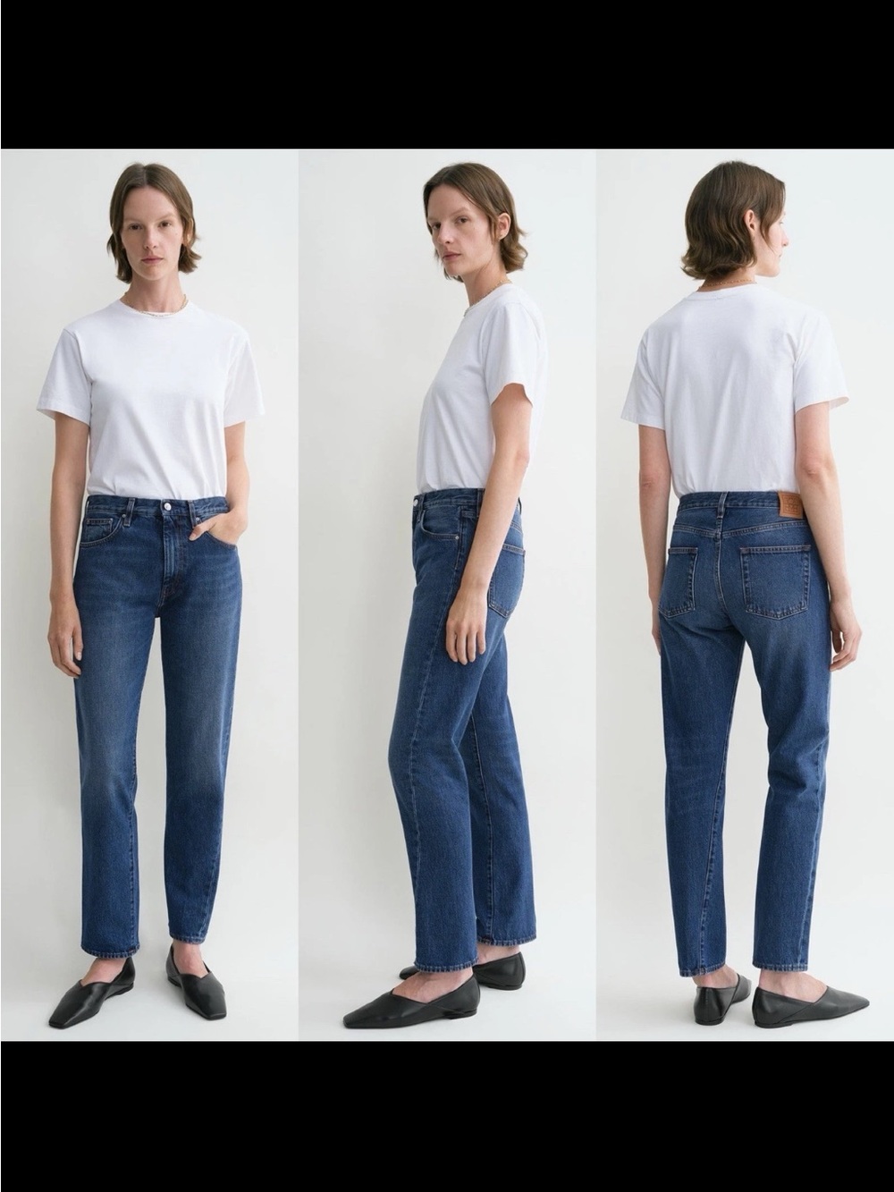 Toteme Twisted Seam Denim Medium Washed Blue Size 28